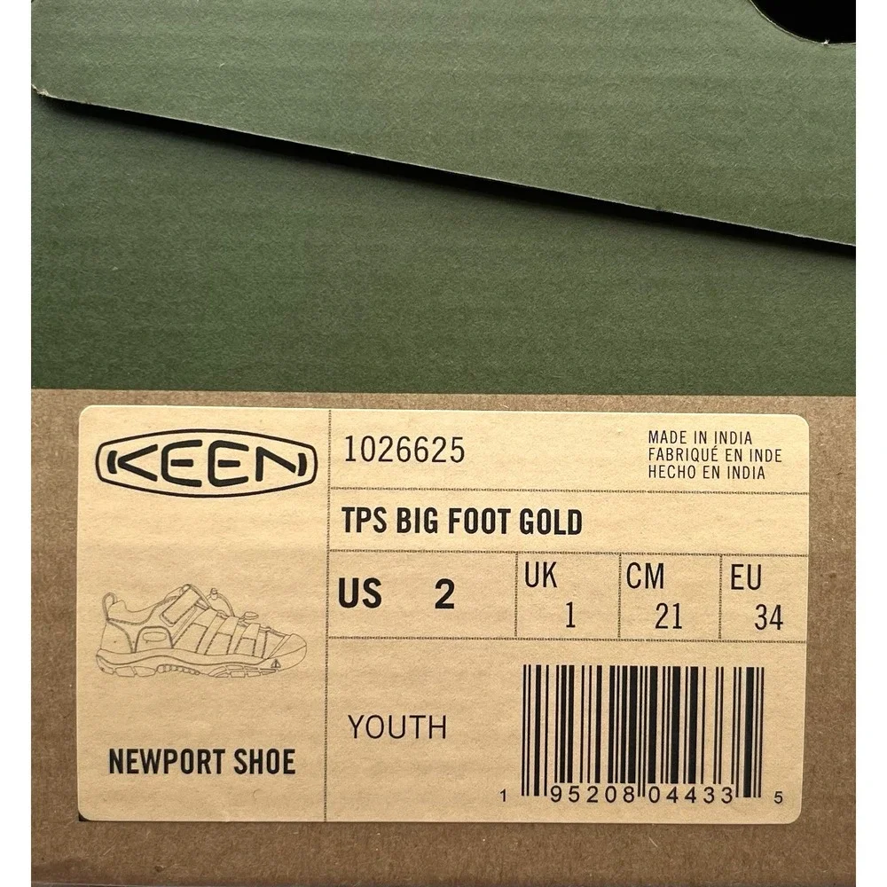 KEEN Youth Big Boys Girls Newport Suede Cozy Shoes Size 2 Black Slip-on Bungee